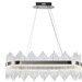 Candelabru LED 105 W Krystal Harmony Silver 80 x 30, LED inclus, 1 surse de iluminare, Lumina: Cald,